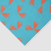 Blue, orange, vibrant, trendy geometric pattern seidenpapier (Ausschnitt)
