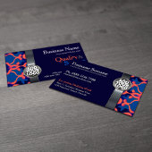 Blue + Orange  w/ Logo Business Cards Visitenkarte