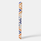 Blue Orange + White Textile Team Sportfarben Case-Mate iPhone Hülle (Rückseite / Rechts)