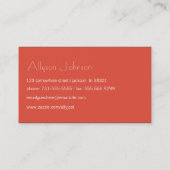 Blue & Orange Zickzack Design Business Cards Visitenkarte (Rückseite)