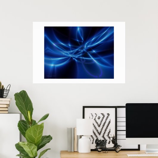 Blue Orbits Poster (Heimbüro)