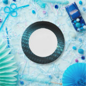 Blue Orbs 3D Pappteller (Party)