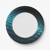 Blue Orbs 3D Pappteller (Vorderseite)