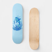 Blue Orca Design Skateboard (Vorderseite)