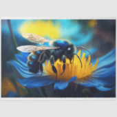 Blue Orchard Mason Bee Decoupage Paper Seidenpapier (Vorderseite)