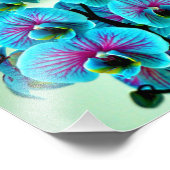 Blue Orchid Blume Bouquet Fotodruck (Ecke)