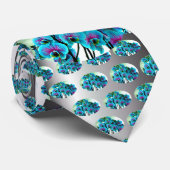 Blue Orchid Blume Bouquet Krawatte (Gerollt)