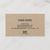 Blue Orchid Blume Mini-Visitenkarte Visitenkarte (Rückseite)