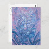 Blue Orchid Checkered Vanda Garden Blume Botanic Postkarte (Vorne/Hinten)