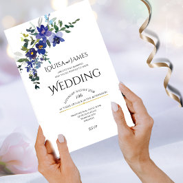 Blue Orchid Hochzeitseinladung Einladung