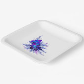 Blue Orchid Paper Plate Pappteller (Gewinkelt)