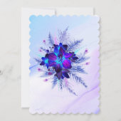 Blue Orchid Quinceañera Danke Karte (Rückseite)