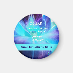 Blue Orchid Save the Date Magnet