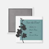 Blue Orchid Save the Date Magnet (Vorderseite/Rückseite)