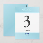 Blue Orchid Tischnummer Card (Vorne/Hinten)