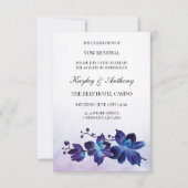 Blue Orchid Tropical Vow Renewal RSVP Karte (Vorderseite)