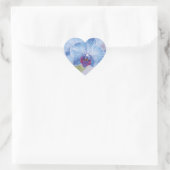 Blue Orchids Herz-Aufkleber (Tasche)
