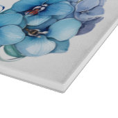 Blue Orchids Shabbat Challah Schneidebrett (Ecke)