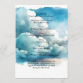 Blue Order of Service Life Celebration Program Programm (Rückseite)