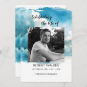 Blue Order of Service Life Celebration Program Programm (Vorne/Hinten)