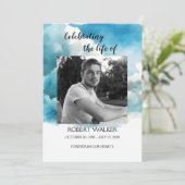 Blue Order of Service Life Celebration Program Programm (Stehend Vorderseite)