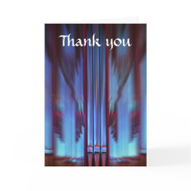 Blue Orgelpfeifen Dankeschön Karte