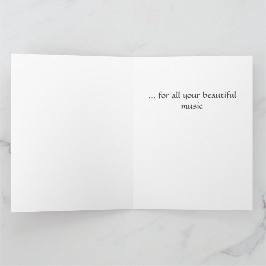 Blue Orgelpfeifen groß danke Karte (Innenseite)