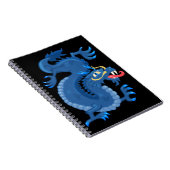 Blue Oriental Dragon Notebook Notizblock (Rechte Seite)