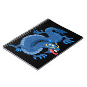Blue Oriental Dragon Notebook Notizblock (Linke Seite)
