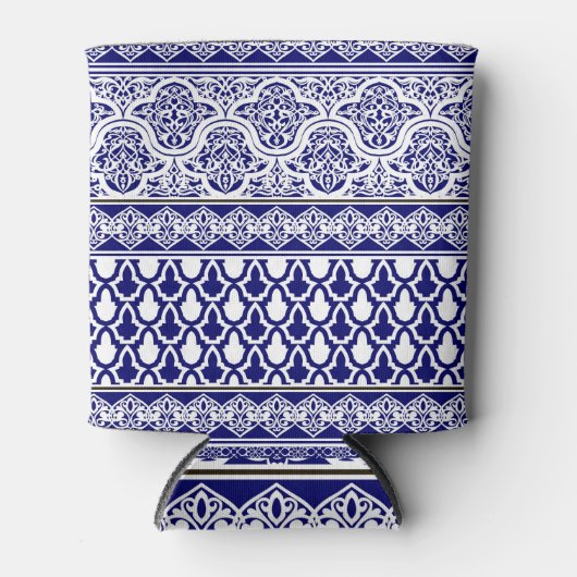 Blue Oriental Elegante: Filigree Patchwork Set Dosenkühler (Vorderseite)