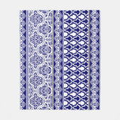 Blue Oriental Elegante: Filigree Patchwork Set Fleecedecke (Vorderseite)