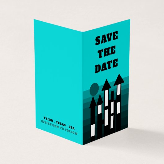 Blue Oriental Palace, Foto Save the Date Card Visitenkarten (Vorderseite)