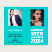 Blue Oriental Palace, Foto Save the Date Card Visitenkarten (Innenseite Aufgefaltet)