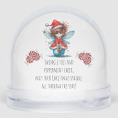 Blue Ornament Fairy Schneekugeln (Rückseite)