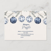 Blue Ornament Garland Diapper Raffle Begleitkarte (Vorderseite)