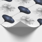 Blue Ornament Holiday Geschenkpapier (Ecke)