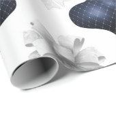 Blue Ornament Holiday Geschenkpapier (Rolleneckpunkt)