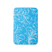 Blue Ornamental Bath Mat Badematte (Vorderseite Vertikal)