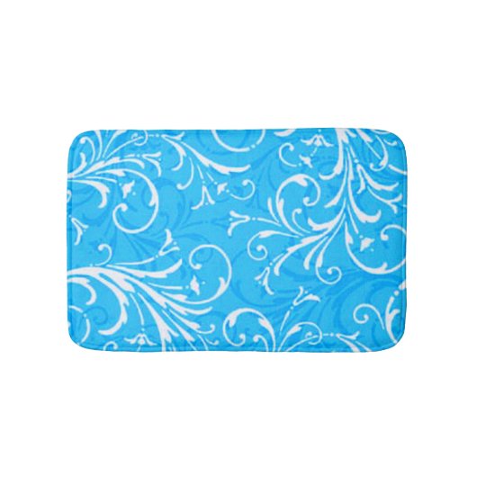 Blue Ornamental Bath Mat Badematte (Vorderseite)