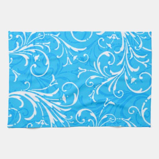 Blue Ornamental Kitchtuch Geschirrtuch (Horizontal)