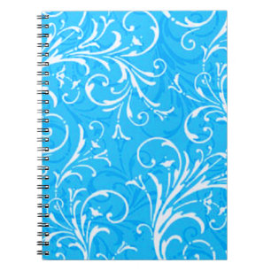 Blue Ornamental Spiral Notebook Notizblock