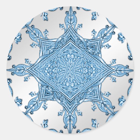 Blue Ornamental Sticker (Vorderseite)