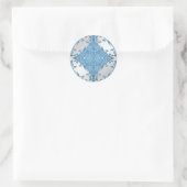 Blue Ornamental Sticker (Tasche)