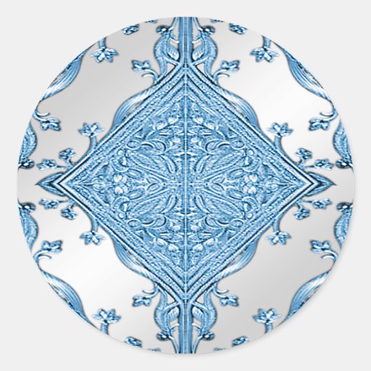 Blue Ornamental Sticker (Vorderseite)