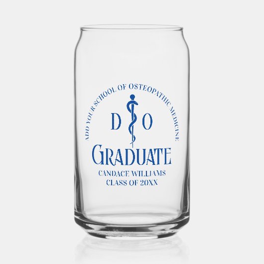 Blue Osteopathic Medical School Abschluss Dosenglas (Vorderseite)