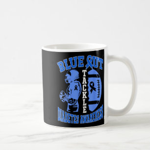 Blue Out Tackle Diabetes Awareness American Footba Kaffeetasse
