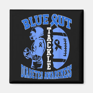 Blue Out Tackle Diabetes Awareness American Footba Magnet