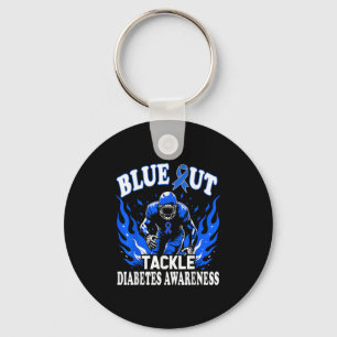 Blue Out Tackle Diabetes Awareness American Footba Schlüsselanhänger