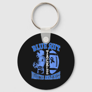 Blue Out Tackle Diabetes Awareness American Footba Schlüsselanhänger