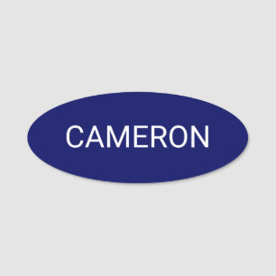 Blue Oval Name Tag Abzeichen Button oder Magnetic 